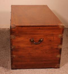 Large Marine Chest Campaign Chest In Camphor Wood From The 19th Century - 2616868
