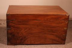 Large Marine Chest Campaign Chest In Camphor Wood From The 19th Century - 2616869