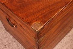 Large Marine Chest Campaign Chest In Camphor Wood From The 19th Century - 2616870