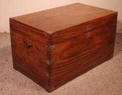 Large Marine Chest Campaign Chest In Camphor Wood From The 19th Century - 2616871