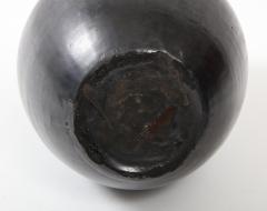 Large Matte Black Vallauris Vase with Glaze France c 1950 Signed BIOT - 2458616