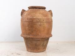 Large Mediterranean Terracotta Olive Jar with Two Handles Mid 20th Century - 3931509