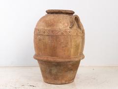 Large Mediterranean Terracotta Olive Jar with Two Handles Mid 20th Century - 3931510