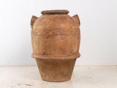 Large Mediterranean Terracotta Olive Jar with Two Handles Mid 20th Century - 3931512