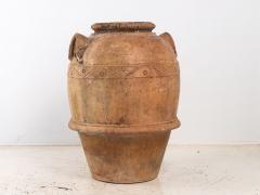 Large Mediterranean Terracotta Olive Jar with Two Handles Mid 20th Century - 3931513