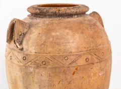 Large Mediterranean Terracotta Olive Jar with Two Handles Mid 20th Century - 3931514