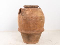 Large Mediterranean Terracotta Olive Jar with Two Handles Mid 20th Century - 3931519