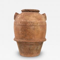 Large Mediterranean Terracotta Olive Jar with Two Handles Mid 20th Century - 3933967