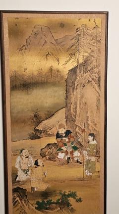 Large Meiji Painting Japan circa 1870 - 3357899