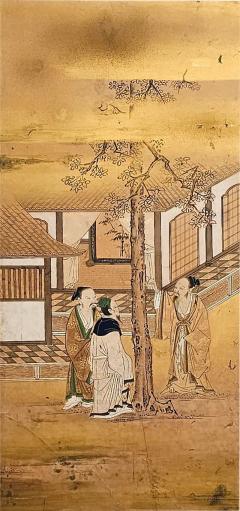 Large Meiji Painting Japan circa 1870 - 3358685