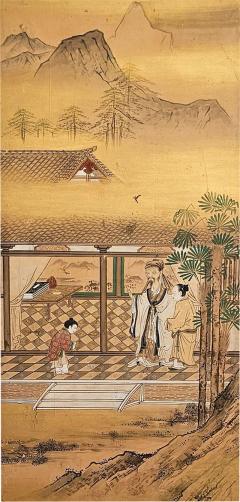 Large Meiji Painting Japan circa 1870 - 3604615