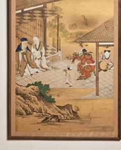 Large Meiji Painting Japan circa 1870 - 3604161
