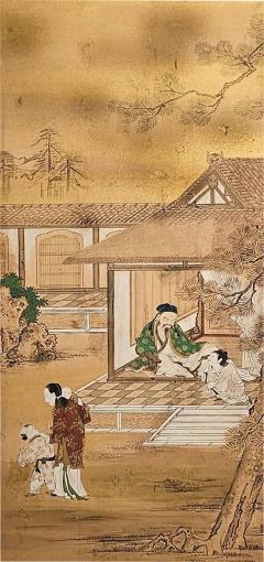 Large Meiji Painting Japan circa 1870 - 3604618