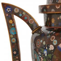 Large Meiji Period Cloisonne Enamel Koro - 2761106