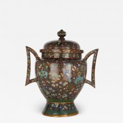 Large Meiji Period Cloisonne Enamel Koro - 2766298