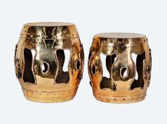 Large Mid Century Brass stool - 4331879
