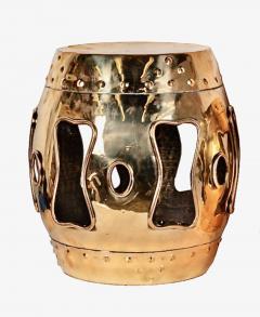 Large Mid Century Brass stool - 4331885