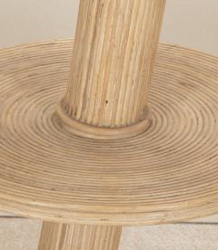Large Mid Century French Cane and Bamboo Palm Tree Lamp - 4238340