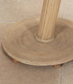 Large Mid Century French Cane and Bamboo Palm Tree Lamp - 4238341