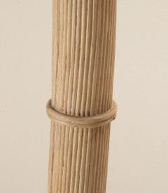 Large Mid Century French Cane and Bamboo Palm Tree Lamp - 4238344