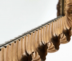 Large Mid Century Gilt Scallop Frame Mirror - 4598305