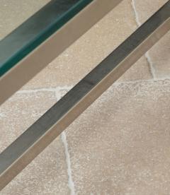 Large Mid Century Glass and Stainless Steel Console by David Hicks - 4172782