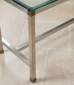 Large Mid Century Glass and Stainless Steel Console by David Hicks - 4172783