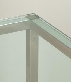 Large Mid Century Glass and Stainless Steel Console by David Hicks - 4172784