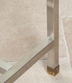 Large Mid Century Glass and Stainless Steel Console by David Hicks - 4172787
