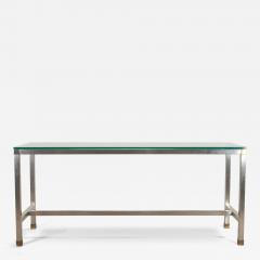 Large Mid Century Glass and Stainless Steel Console by David Hicks - 4176960