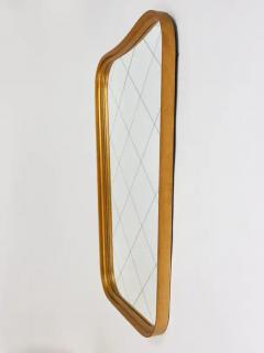 Large Mid Century Golden Wall Mirror with Faceted Check Pattern Austria 1950s - 4062522