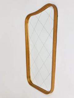 Large Mid Century Golden Wall Mirror with Faceted Check Pattern Austria 1950s - 4062523