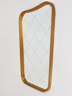 Large Mid Century Golden Wall Mirror with Faceted Check Pattern Austria 1950s - 4062525