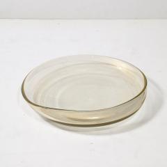 Large Mid Century Hand Blown Murano Glass Bowl W 24 Karat Gold Fleck Detailing - 4265937