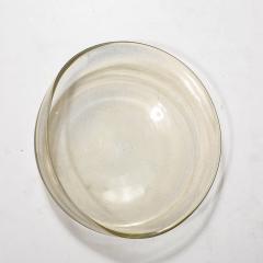 Large Mid Century Hand Blown Murano Glass Bowl W 24 Karat Gold Fleck Detailing - 4265944