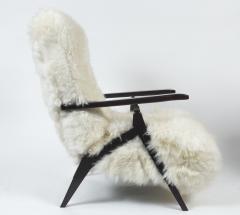 Large Mid Century Italian Adjustable Lounge Chair - 2383464