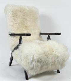 Large Mid Century Italian Adjustable Lounge Chair - 2383467