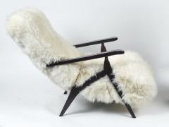 Large Mid Century Italian Adjustable Lounge Chair - 2383468