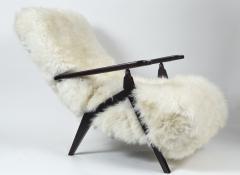 Large Mid Century Italian Adjustable Lounge Chair - 2383474