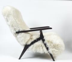 Large Mid Century Italian Adjustable Lounge Chair - 2383475