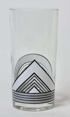 Large Mid Century Modern Barware Glass Service 1970 United States - 2797993