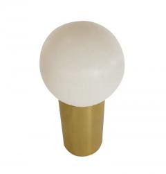 Large Mid Century Modern Brass Cylindrical Ball Table or Floor Lamp - 2478437