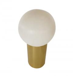 Large Mid Century Modern Brass Cylindrical Ball Table or Floor Lamp - 2478438