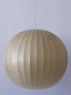 Large Mid Century Modern Cocoon Pendant Lamp or Hanging Light Germany 1960s - 2672922