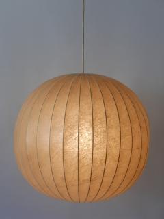 Large Mid Century Modern Cocoon Pendant Lamp or Hanging Light Germany 1960s - 2672924