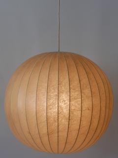 Large Mid Century Modern Cocoon Pendant Lamp or Hanging Light Germany 1960s - 2672929