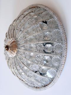 Large Mid Century Modern Crystal Glass Flush Mount or Sconce Germany 1950s - 2257693