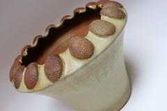 Large Mid Century Modern Glazed Terracotta Planter with Saucer by Deanna Nichols - 4452984