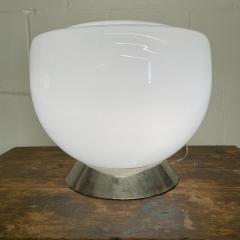 Large Mid Century Modern Handblown Glass and Chrome Table Desk Lamp Italian - 3147163