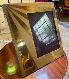 Large Mid Century Modern Photo Frame in Brass plated Gold Italy late 1960s - 1212325